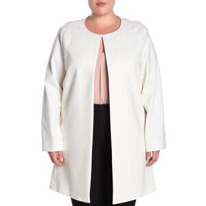 Amanda & Chelsea women's Ponte Topper coat Plus Size 3X $280 in white